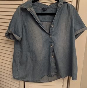J jill denim swing shirt